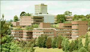 The Physics building tower at Exeter University